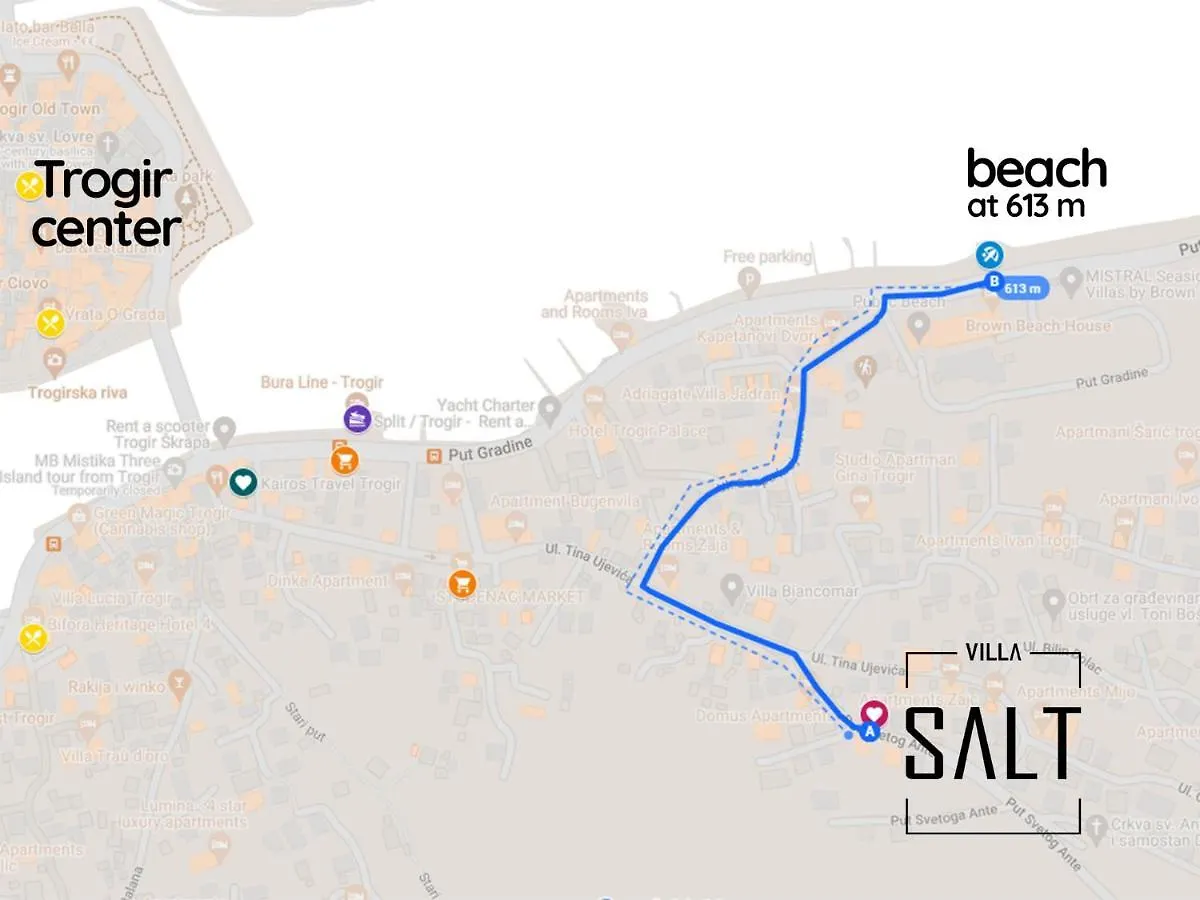 Villa Salt - 10 People, Heated Pool, Trogir, Near Beach & Split Airport